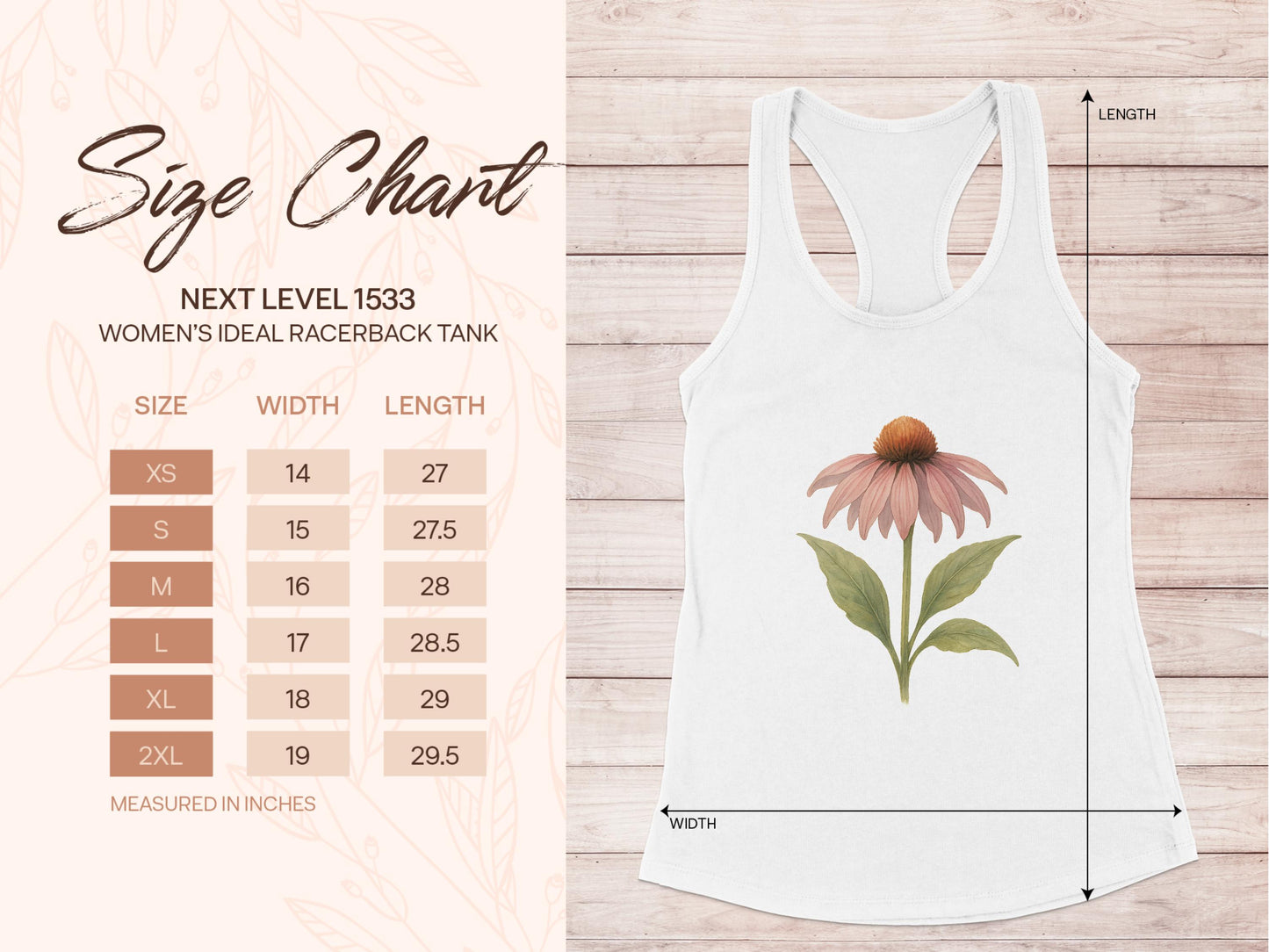 Botanical Flower Graphic Women's Ideal Racerback Tank product type