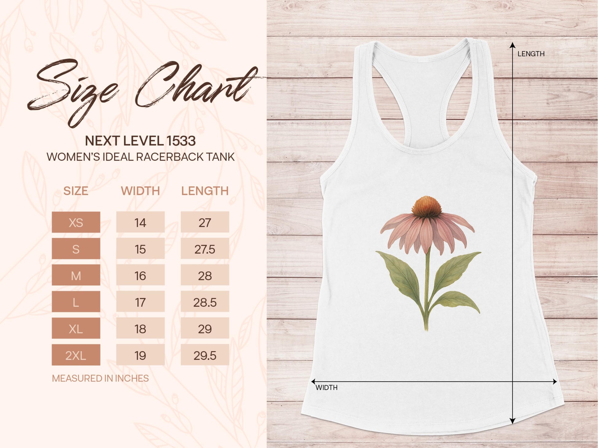 Botanical Flower Graphic Women's Ideal Racerback Tank product type