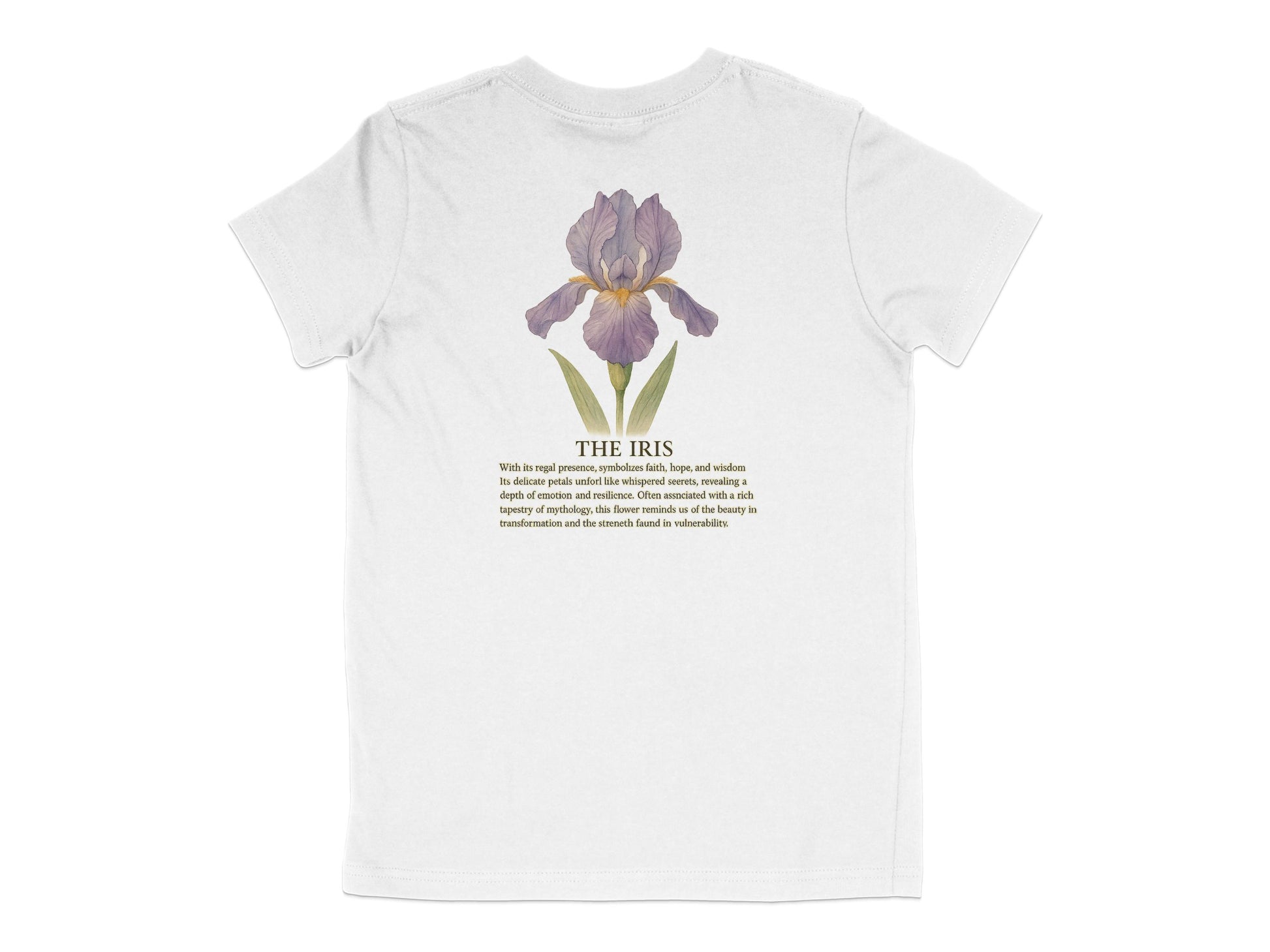 Purple Iris Flower Printed T-Shirt product type