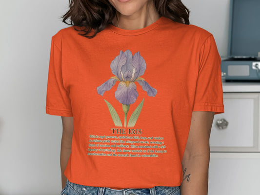 Floral Graphic Print Orange T-Shirt Casual product type