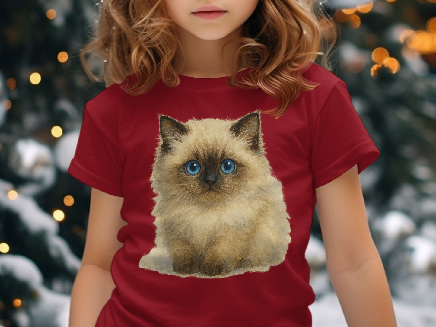 Cute Fluffy Kitten Graphic Print T-Shirt product