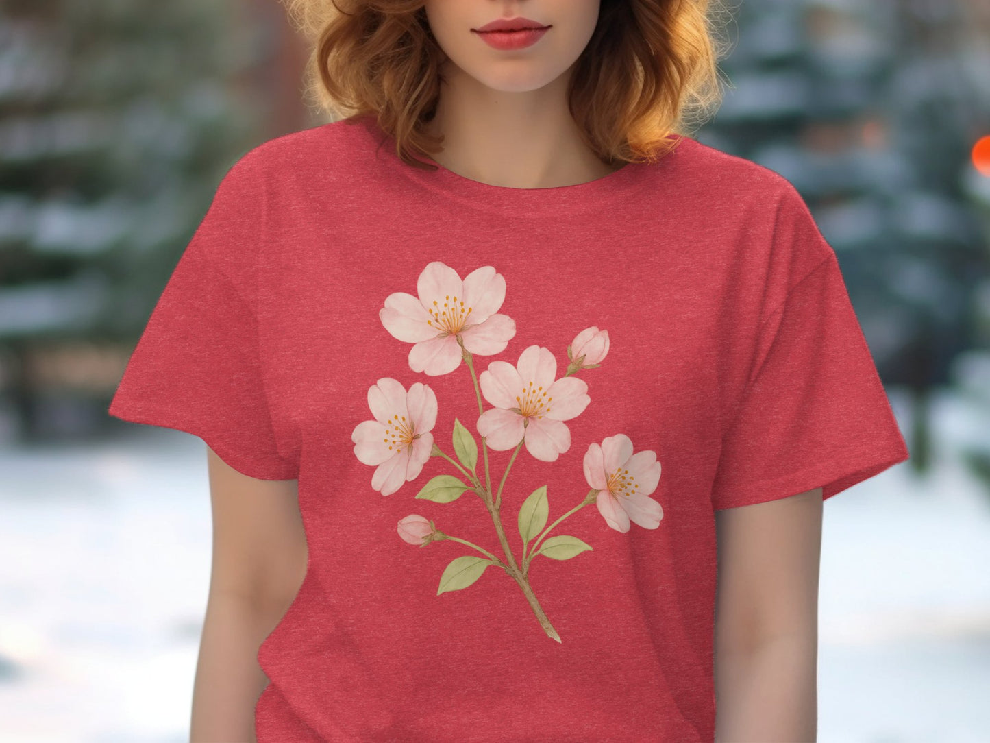 Floral Design Pink Graphic Tee T-Shirt product type