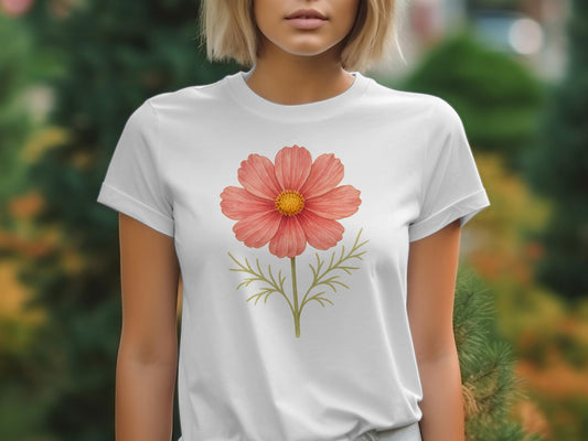 Pink Floral Design Classic Artistic T-shirt product type