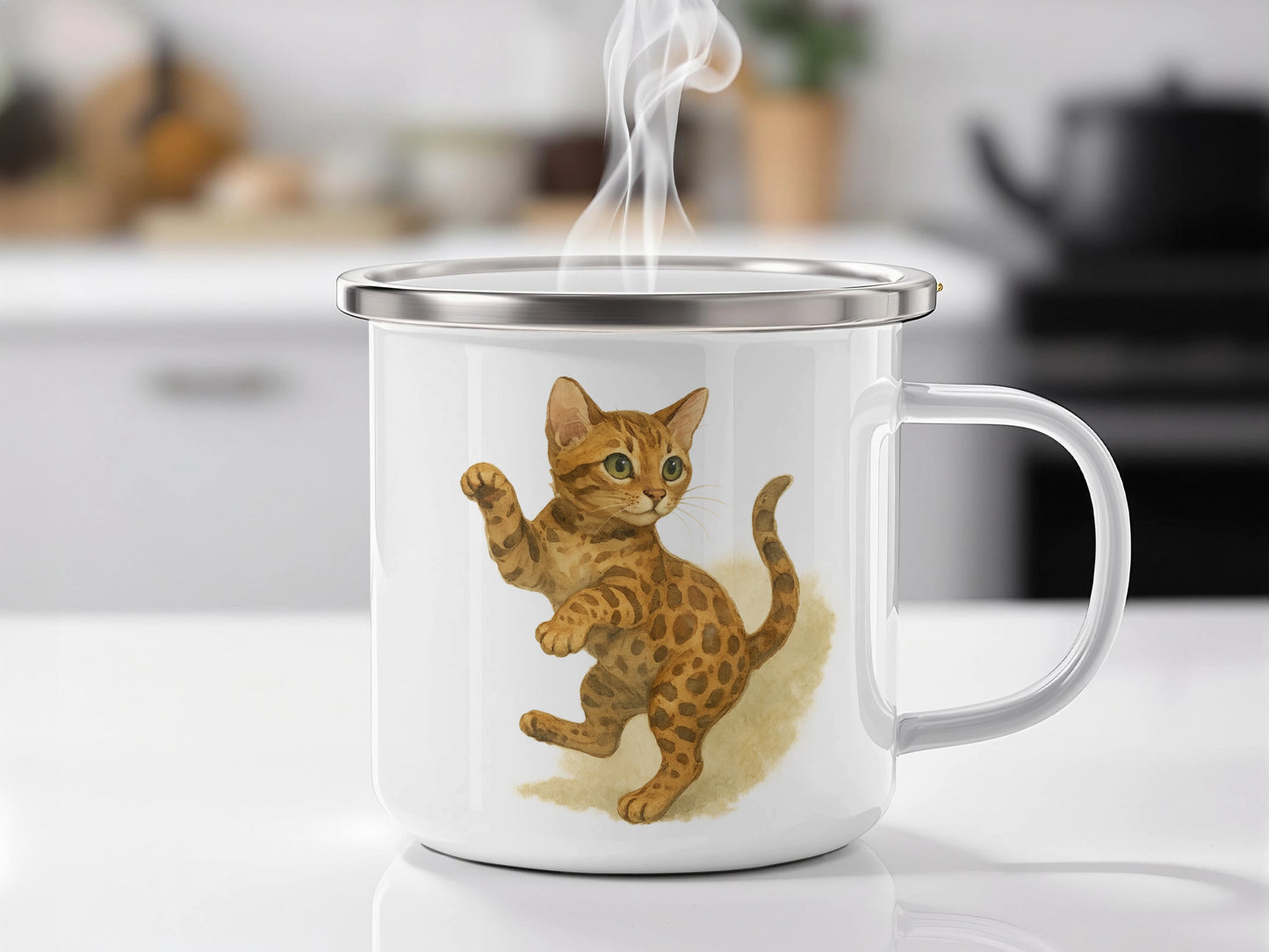 Playful Kitten Design on Coffee Mug Unique product