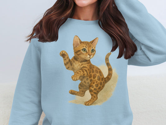 Cute Bengal Cat Graphic Cute Cat Sweatshirt product