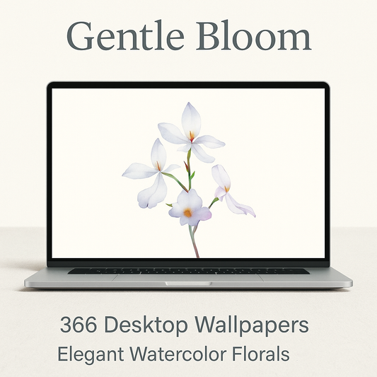 Gentle Bloom: 366 Elegant Watercolor Floral Desktop Wallpapers–Serene Digital Backgrounds for Daily Calm & Beauty | Art for Mindful Screens