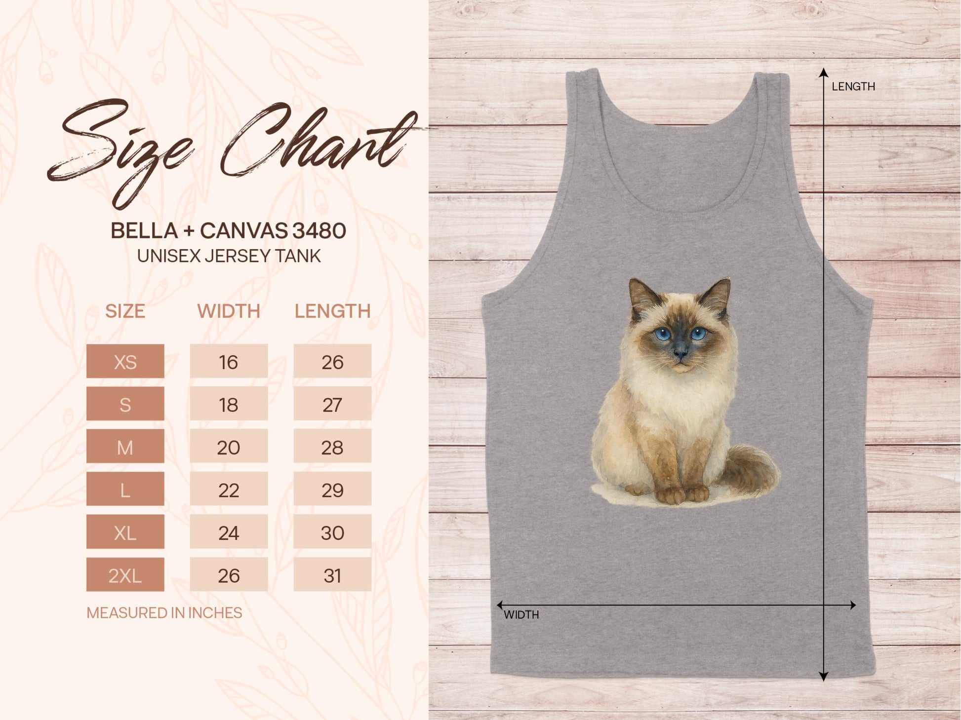 Cute Fluffy Cat Print Unisex Jersey Tank product type