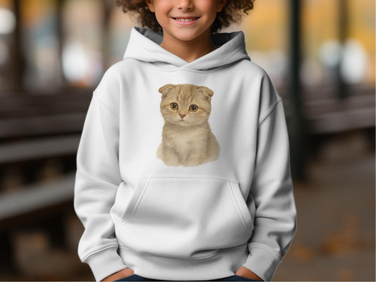 Cute Kitten Hoodie for Kids Adorable Hoodie Product