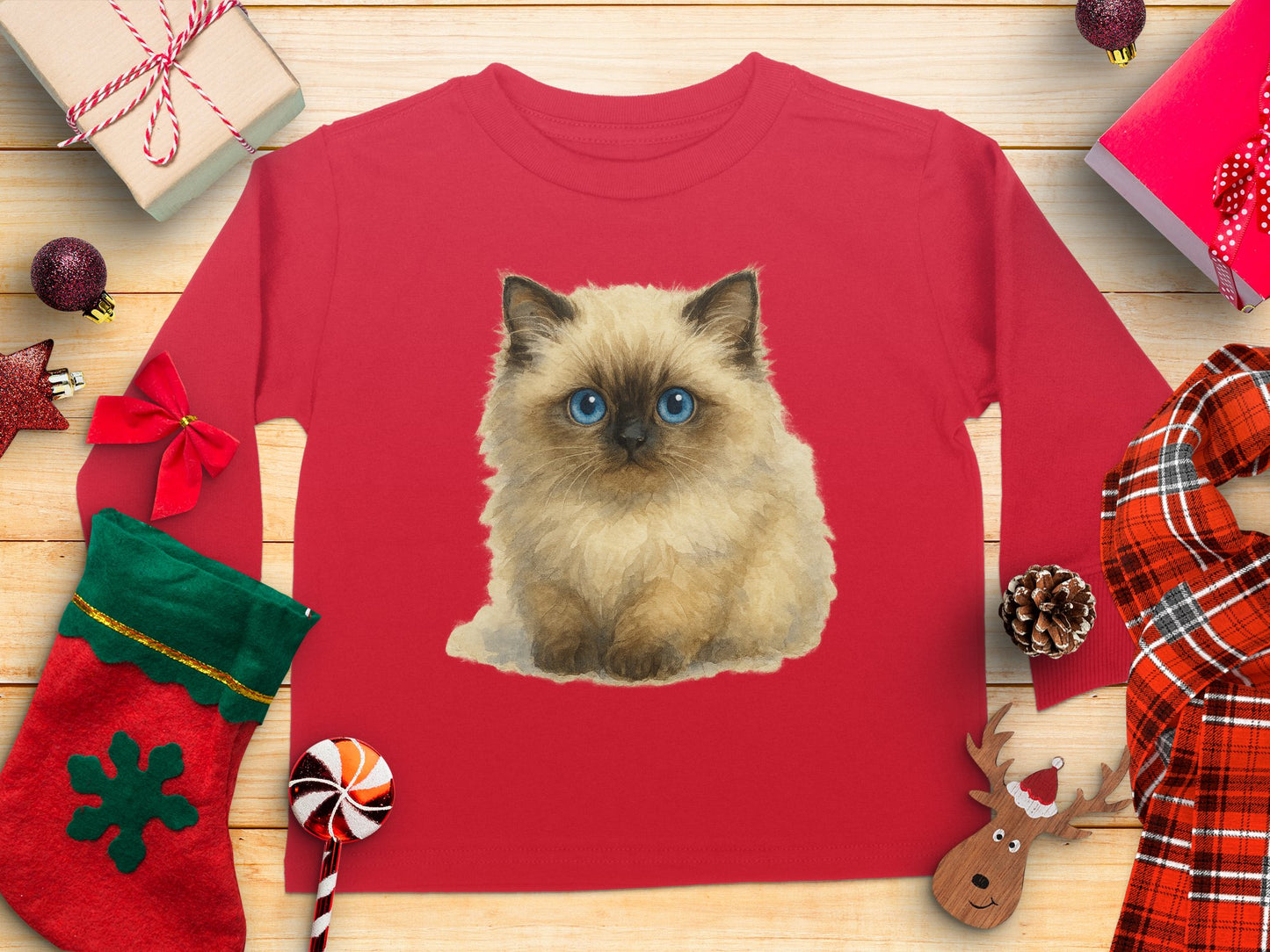 Adorable Kitten Long Sleeve Children's Shirt product type