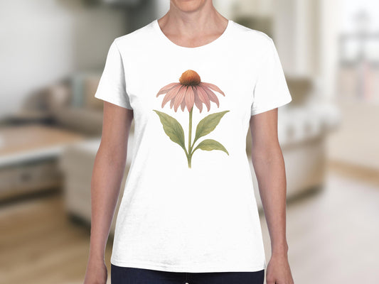 Floral Artistic Print White T-shirt product type