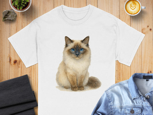 Cute Fluffy Cat Design on Fashionable Comfortable product type