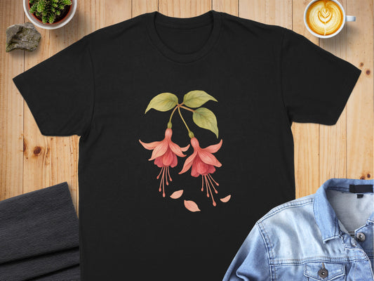 Pink Fuchsia Graphic Black T-shirt product type