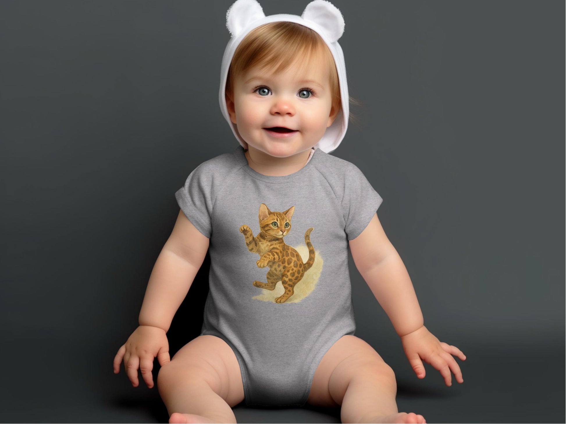 Cute Leopard Print Baby Onesie Adorable Infant Clothing product