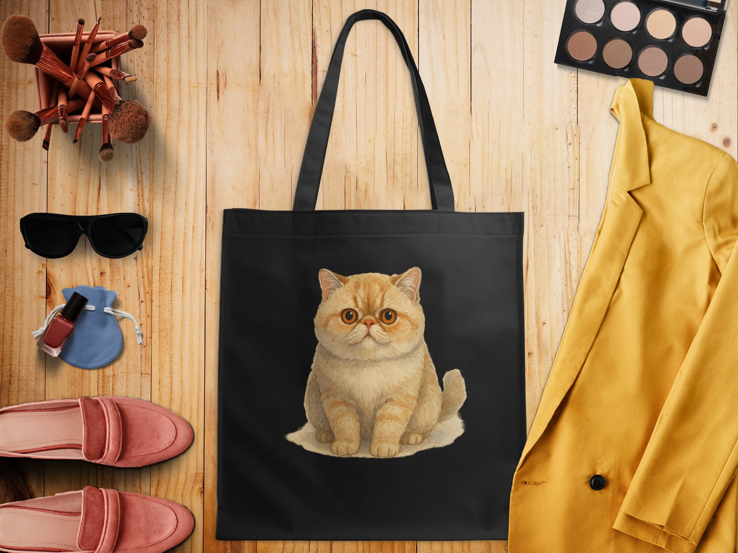 Cute Fluffy Cat Printed Eco-friendly Tote Bag product