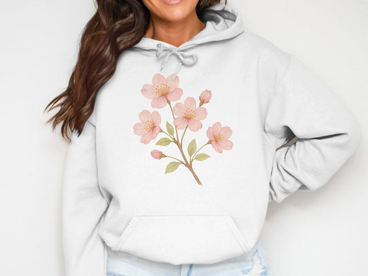 Floral Blossom Design on Casual Hoodie product