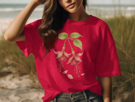 Vibrant Floral Graphic Tee with Nature-Inspired Product Type
