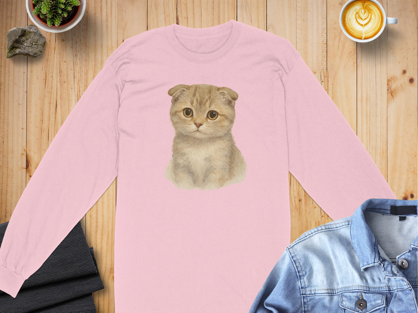 Adorable Kitten Graphic Long Sleeve Shirt product