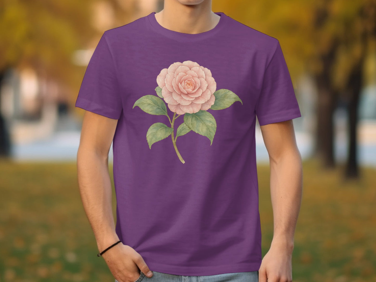 Stylish Purple T-Shirt with Floral Design product type