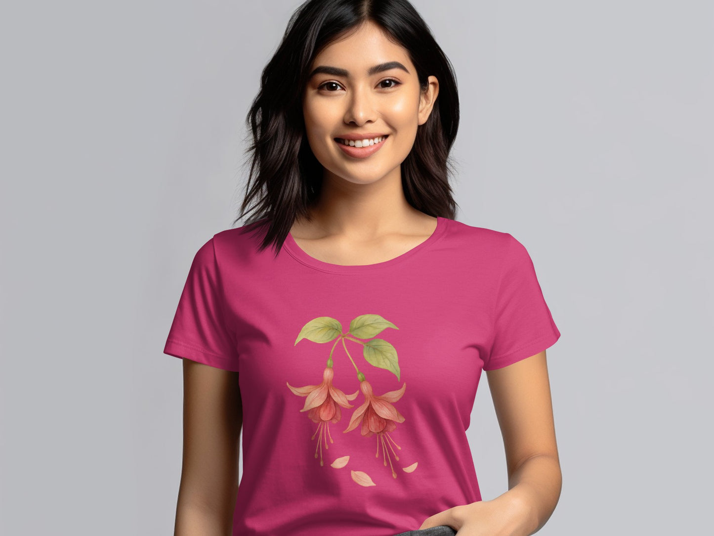 Floral Graphic Pink Short Sleeve T-shirt product type