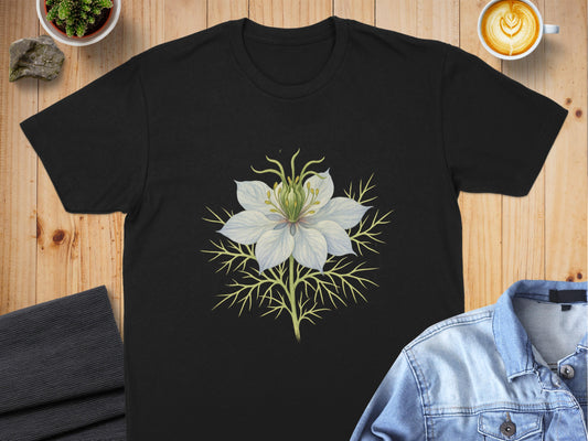 Stunning Black Shirt with White Floral Design product