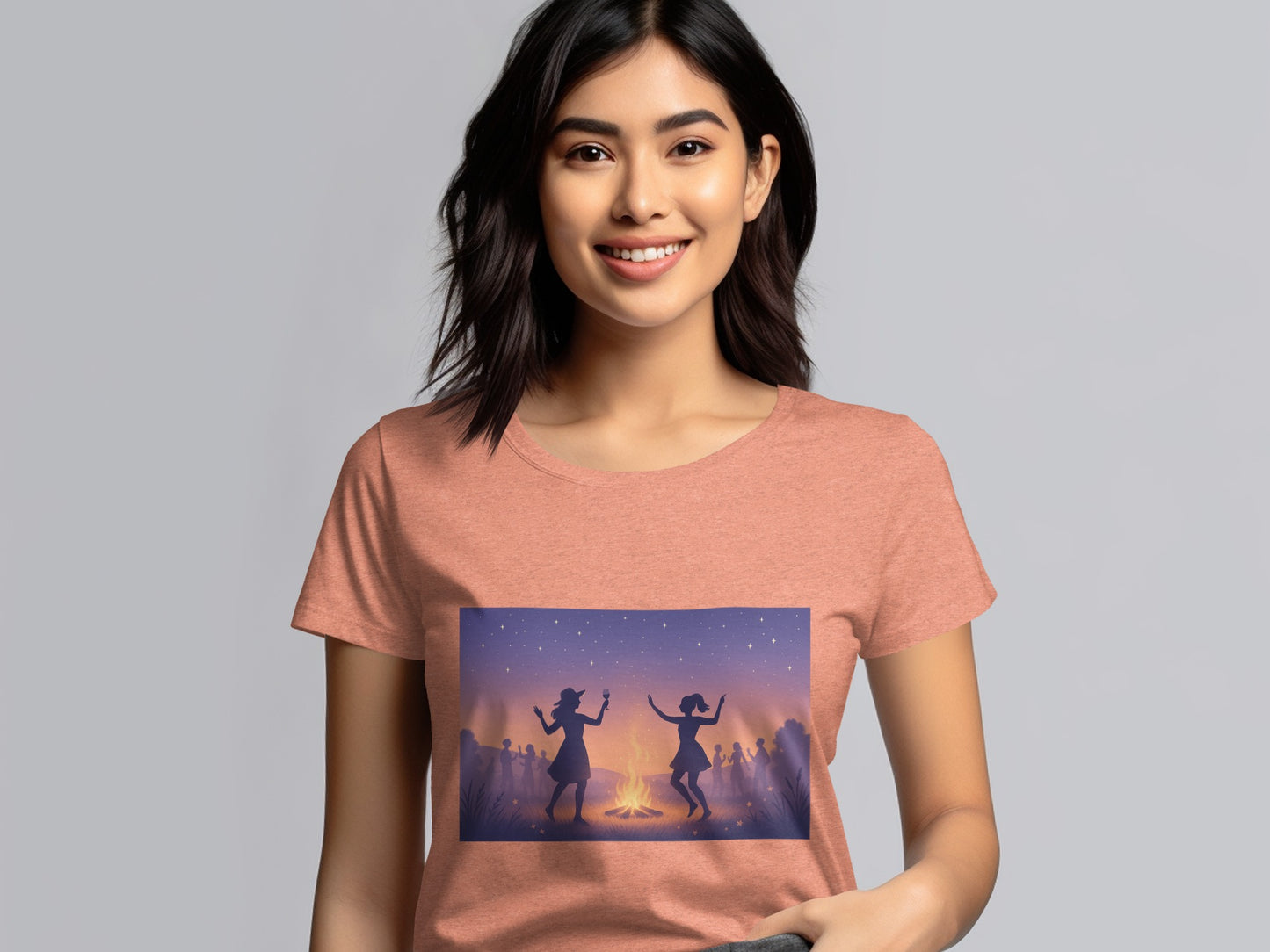 Sunset Silhouettes artwork design on t-shirt product type