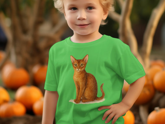 Adorable Cat Print T-Shirt Ideal For Kids Clothing product