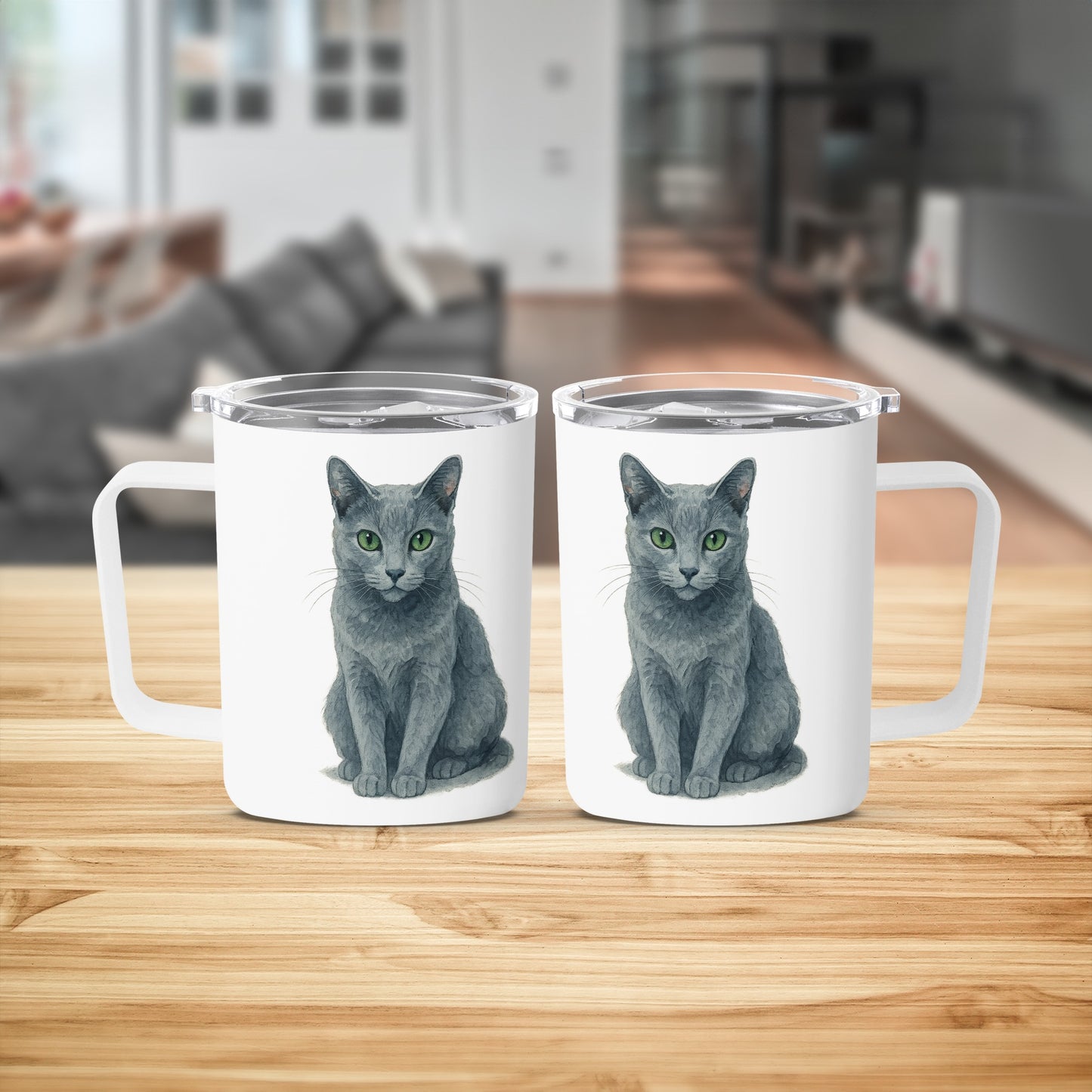 Adorable Cat Print Insulated Mug for Pet Lovers product
