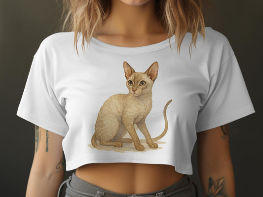 Adorable Cat Graphic Crop Top for Animal Lovers product type
