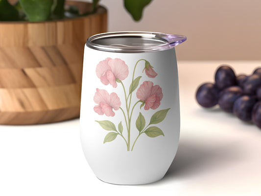 Floral Design Insulated Tumbler Elegant Beverage Container product