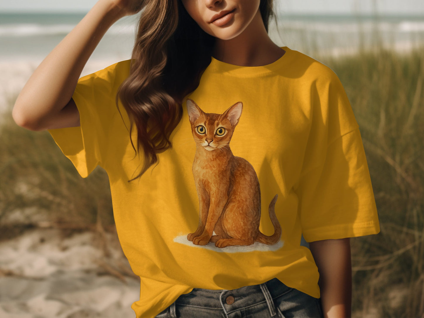 Adorable Cat Graphic Tee for Casual Outfit product type