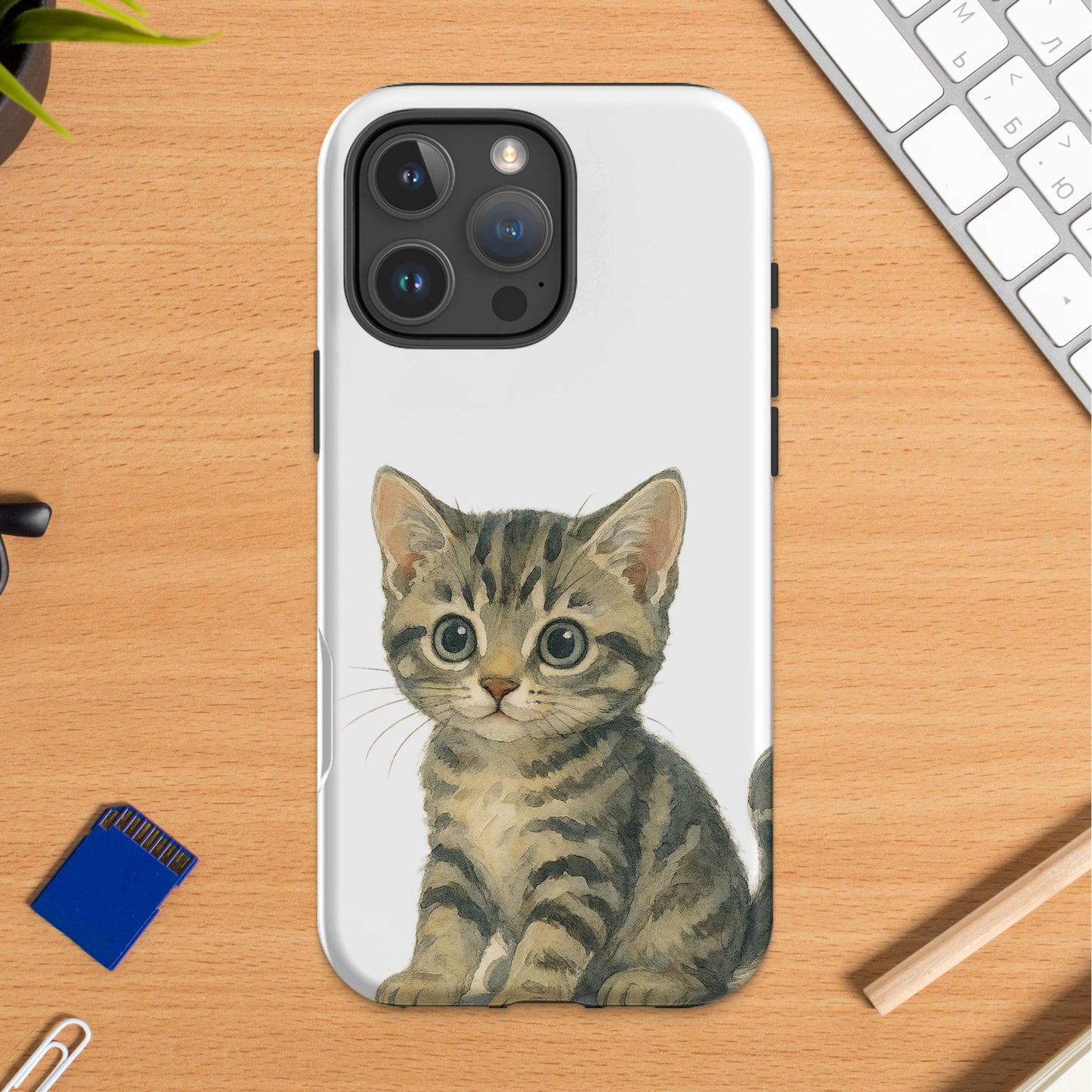 Cute Adorable Kitten Design on Phone Case Product Type