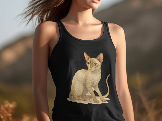 Adorable Cat Graphic on Women's Tank Top product type