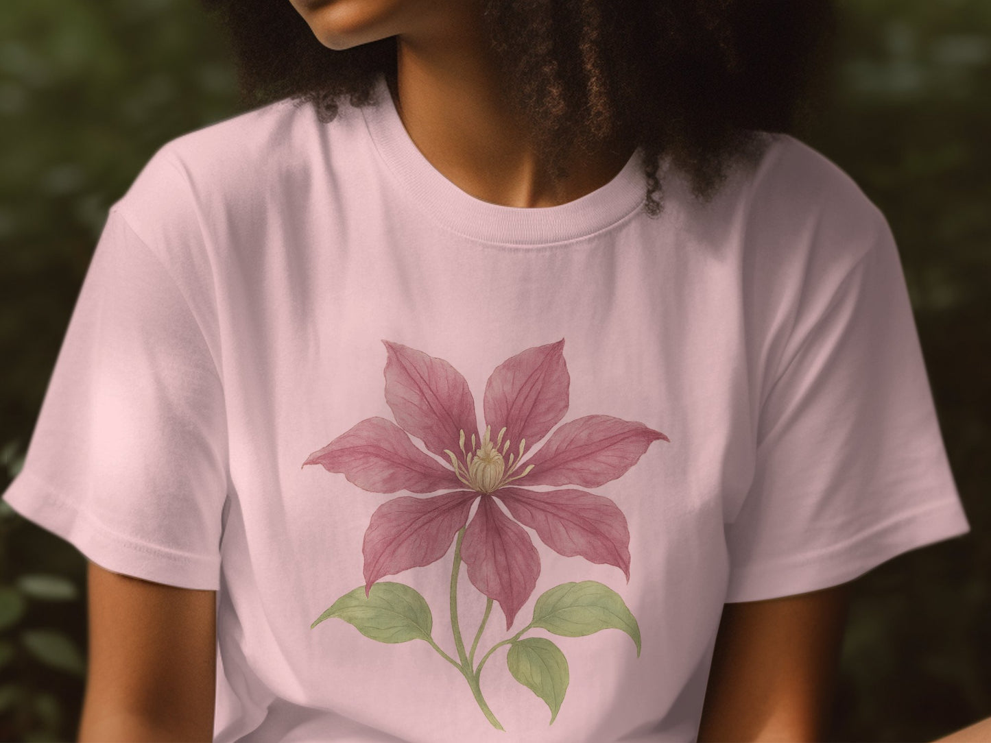 Beautiful Pink Floral Graphic Design T-Shirt product type