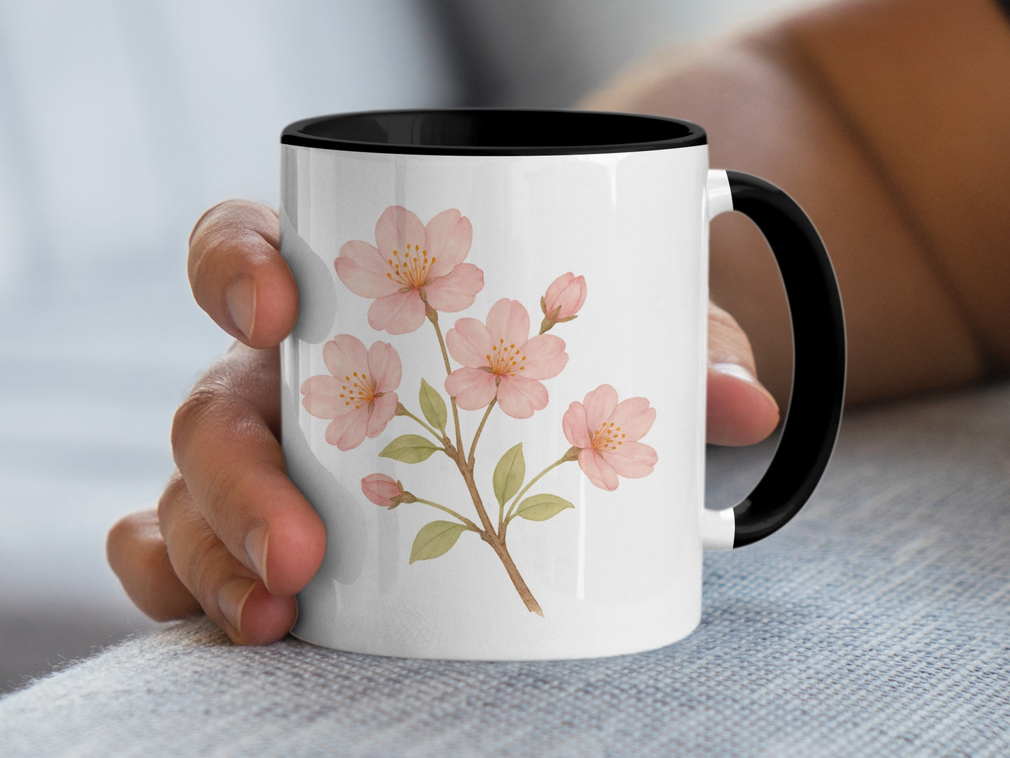 Beautiful Floral Design Cherry Blossom Mug product