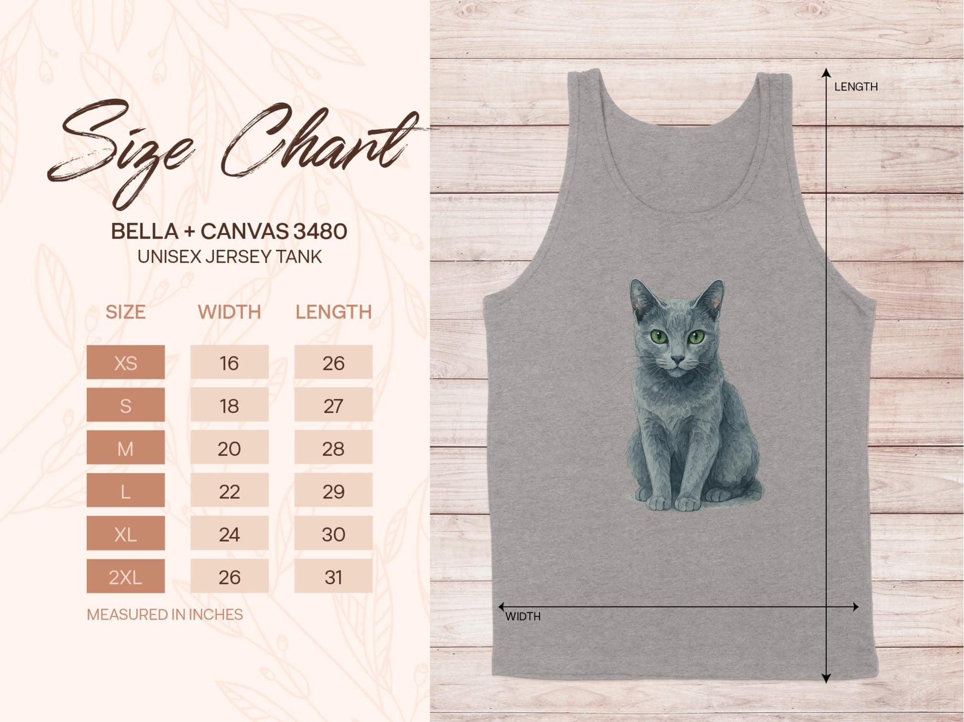 Charming Gray Cat Design Tank Top Product