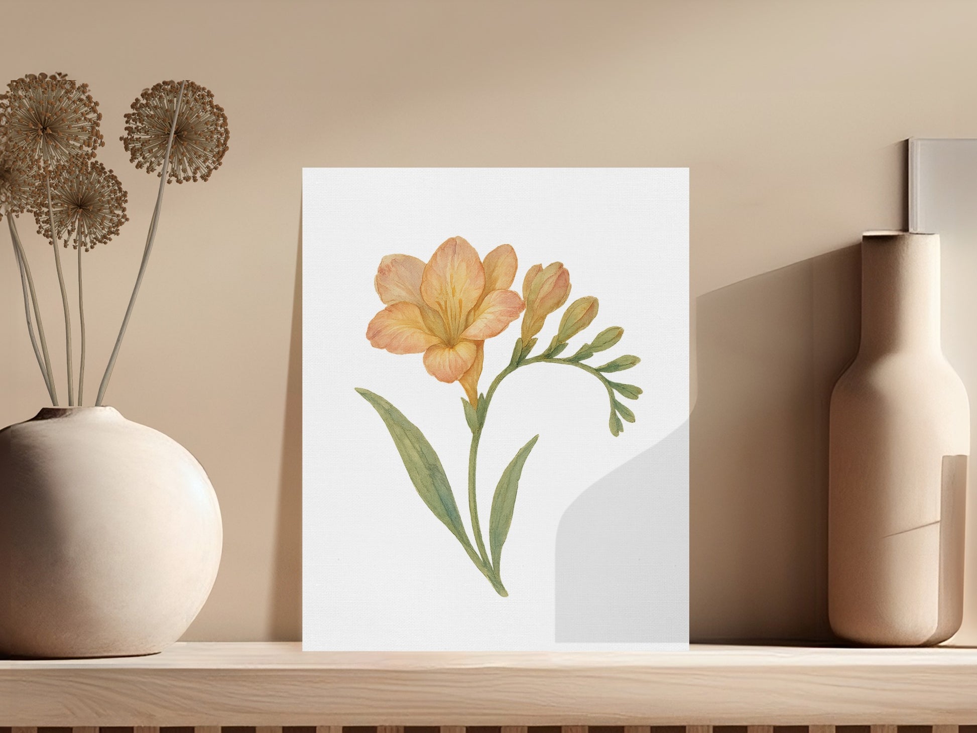 Elegant Botanical Art Print with Yellow Flowers product