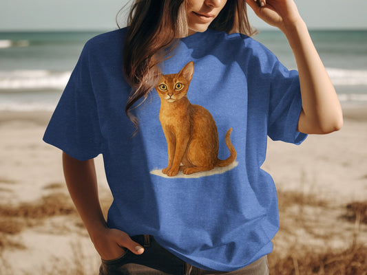Cute Beach Cat Graphic Print T-shirt product