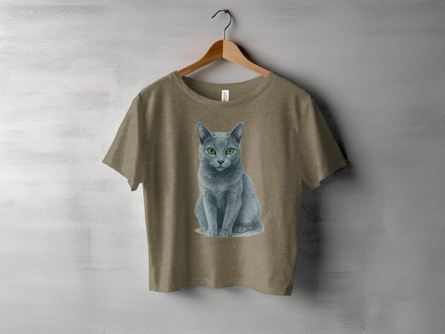 Stunning Blue Cat Print Casual Tee product type