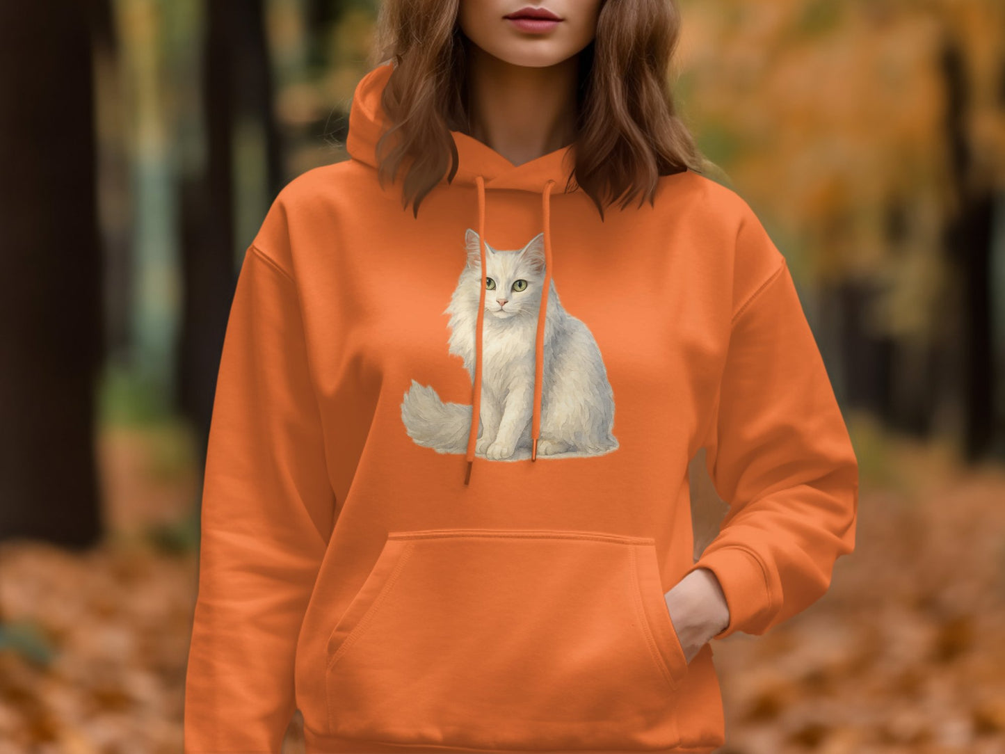 Stylish Hoodie with Adorable Long-Haired Cat product