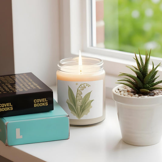 Scented Candle with Flower Print Home Decor product