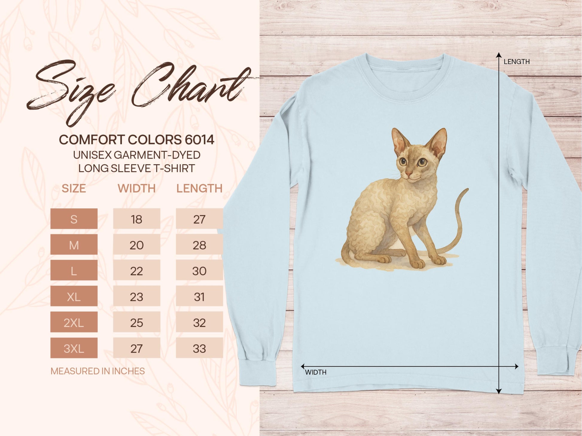 Cat Illustration Light Blue Long Sleeve Shirt product