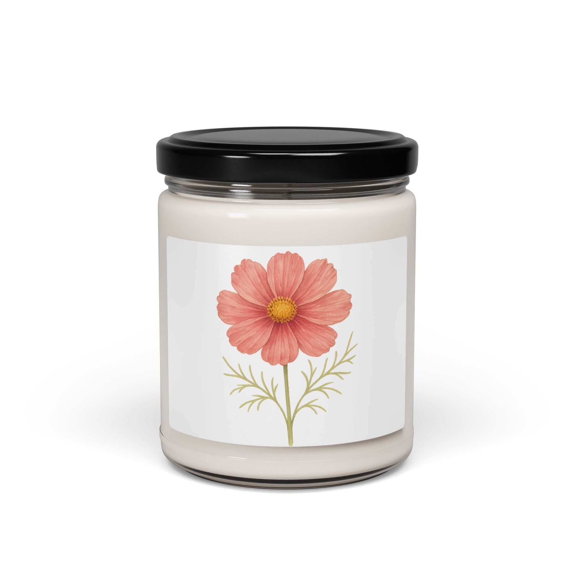 Floral Scented Candle with Pink Flower Design product type