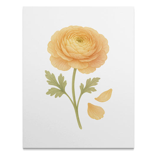 Vintage Yellow Flower Botanical Art Print product type