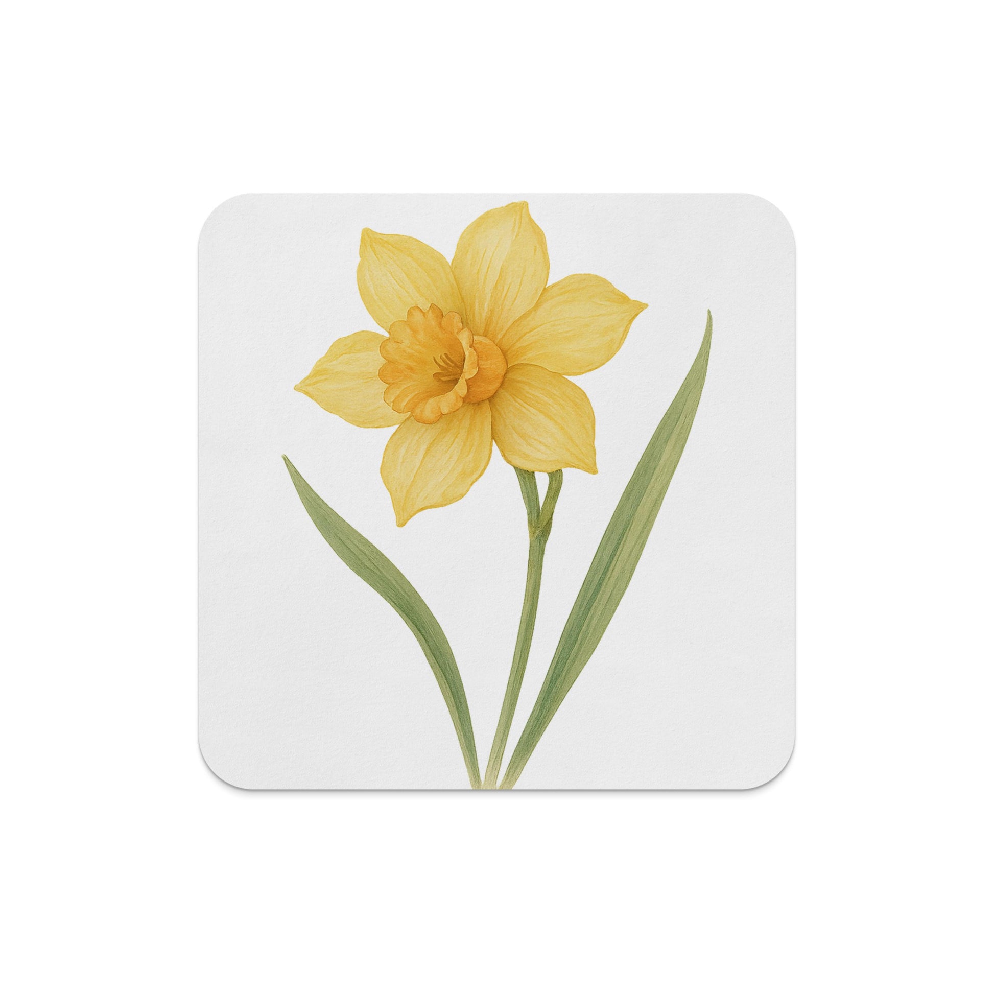 Yellow Daffodil Design Print on Coaster product