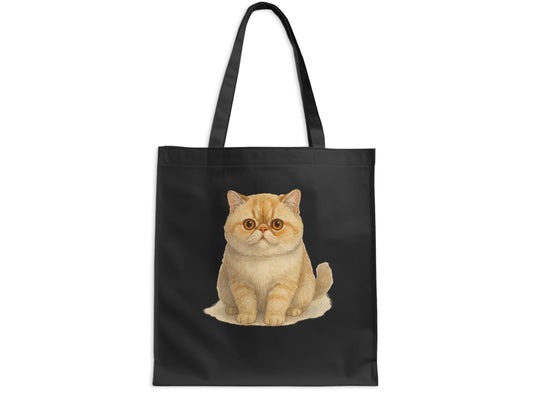 Cute Cat Illustration Black Tote Bag product