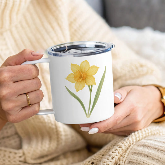 Beautiful Daffodil Design Insulated Coffee Mug product type
