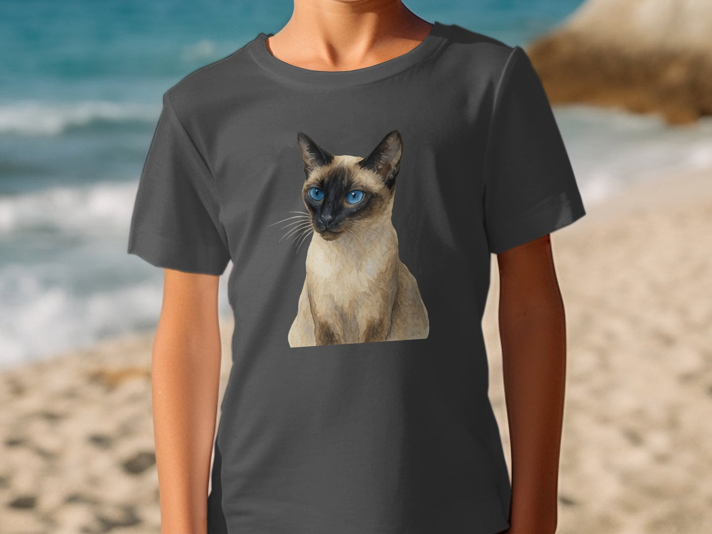 Charming Cat Portrait Graphic T-Shirt product