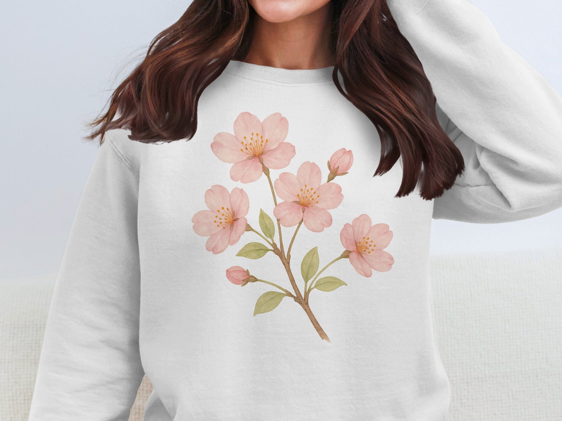 Beautiful Cherry Blossom Print Sweatshirt product