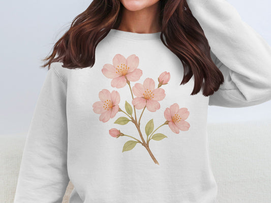 Beautiful Cherry Blossom Print Sweatshirt product