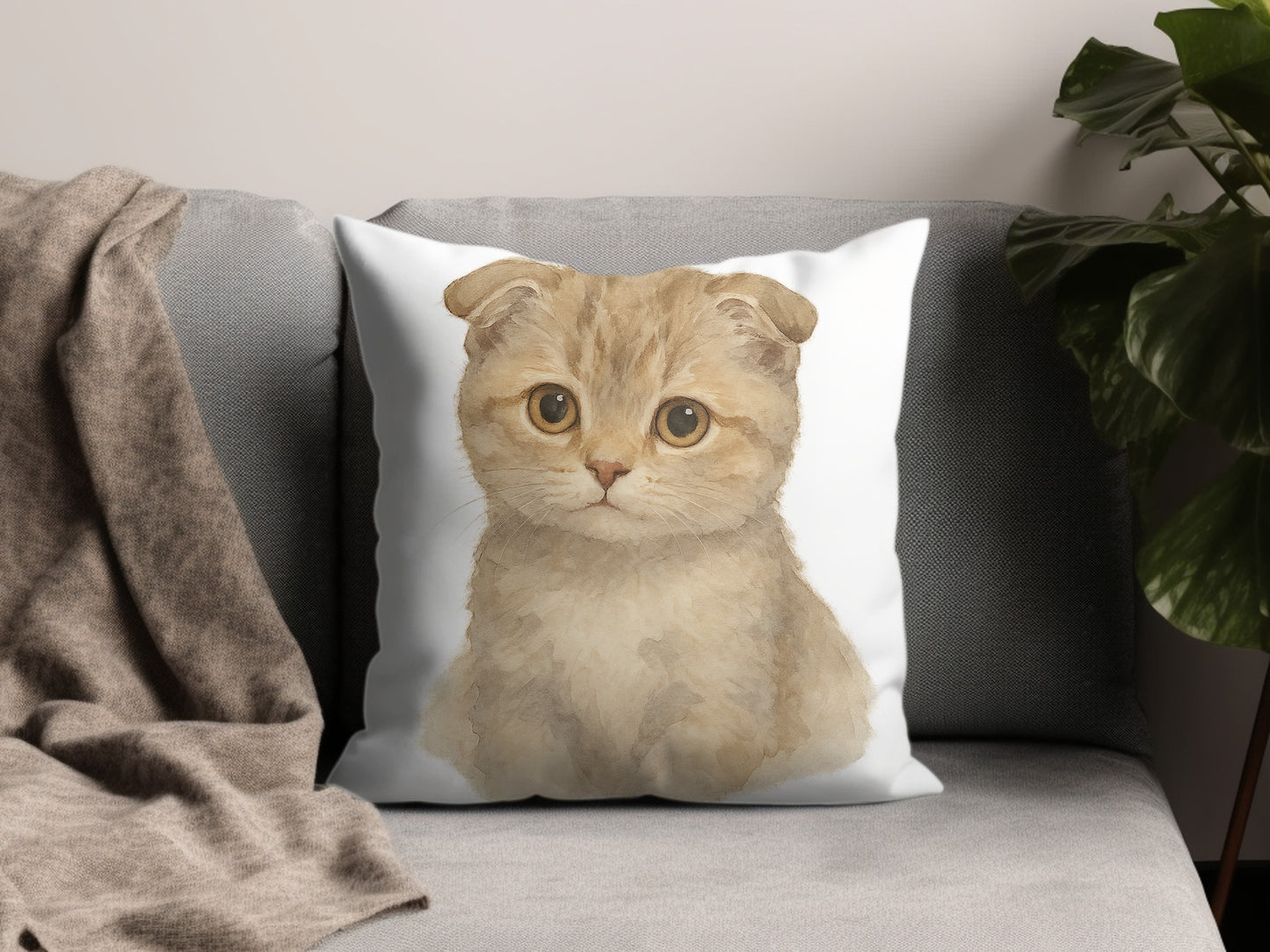 Adorable Kitten Print Throw Pillow Home Decor product type